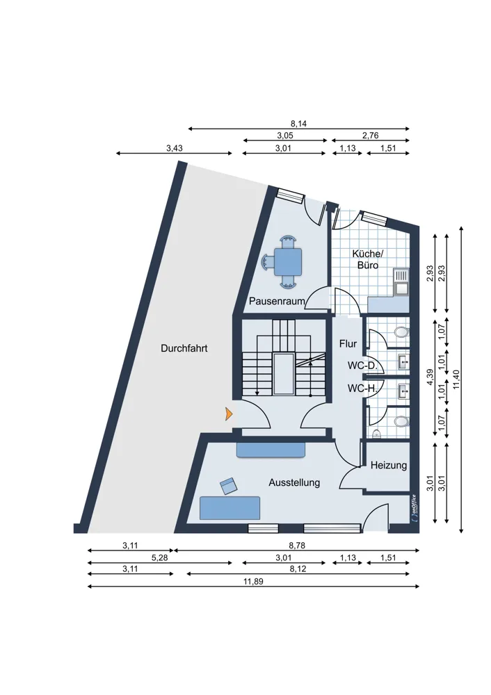 Grundriss Büro