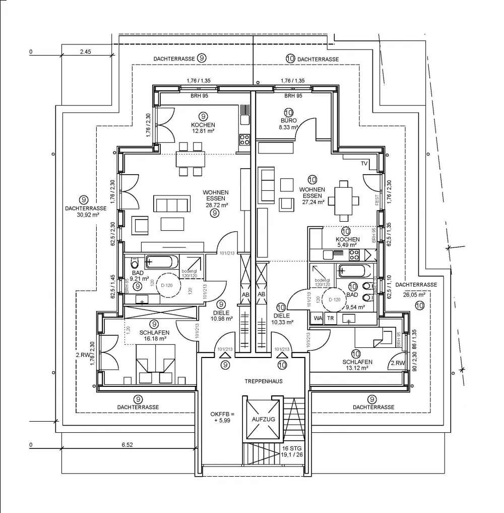 Grundriss Staffelgeschoss