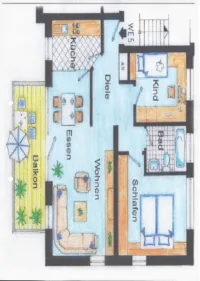 Grundriss 2 OG Wohnung