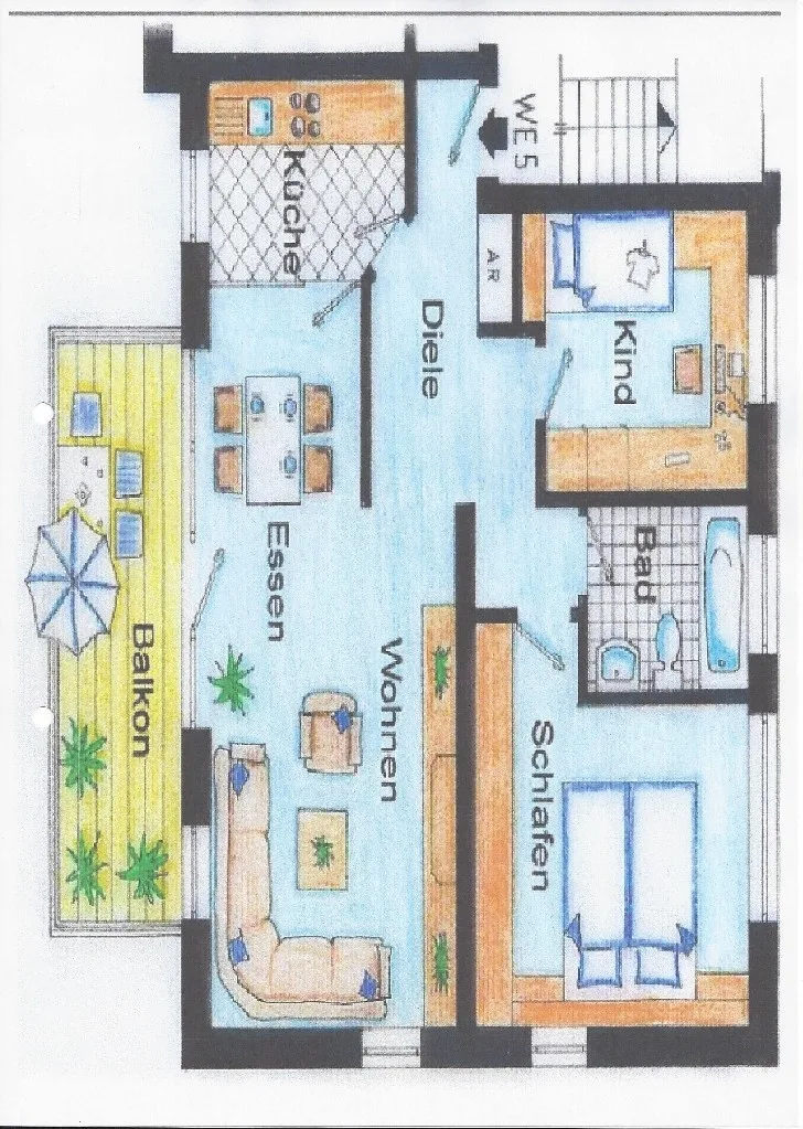 Grundriss 2 OG Wohnung