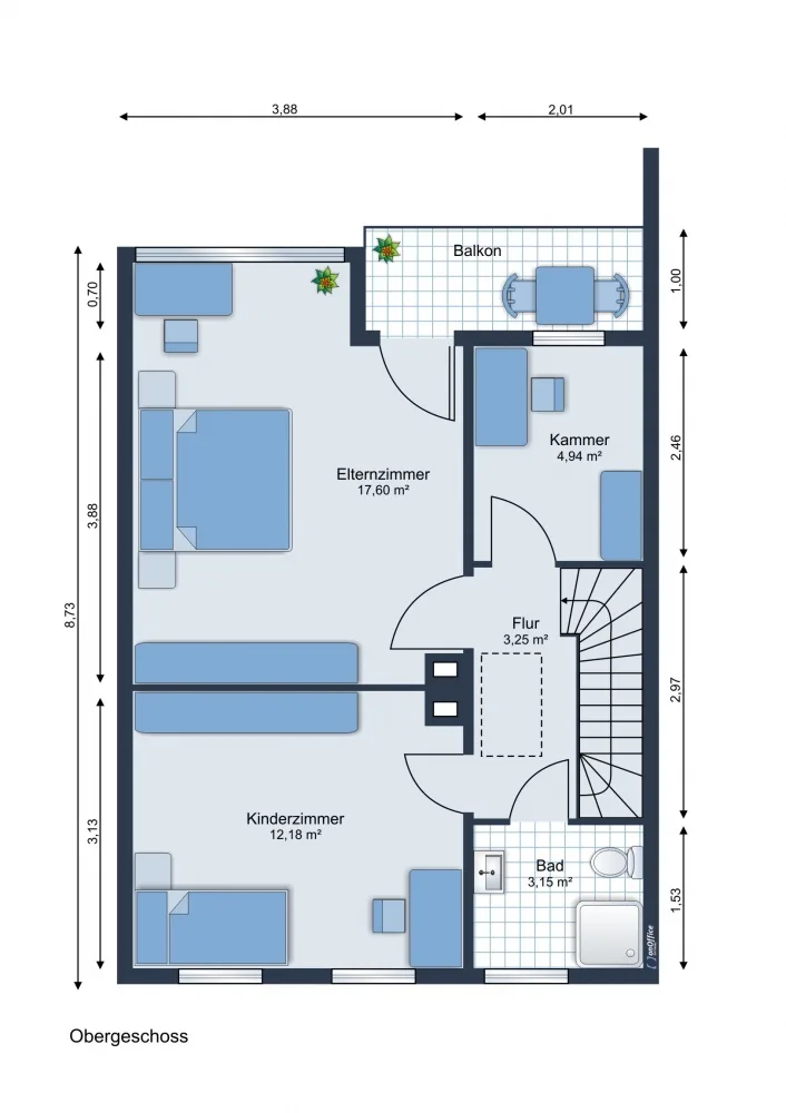 Grundriss 1. Obergeschoss