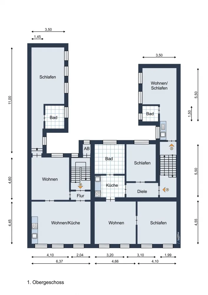 Grundriss 1 OG