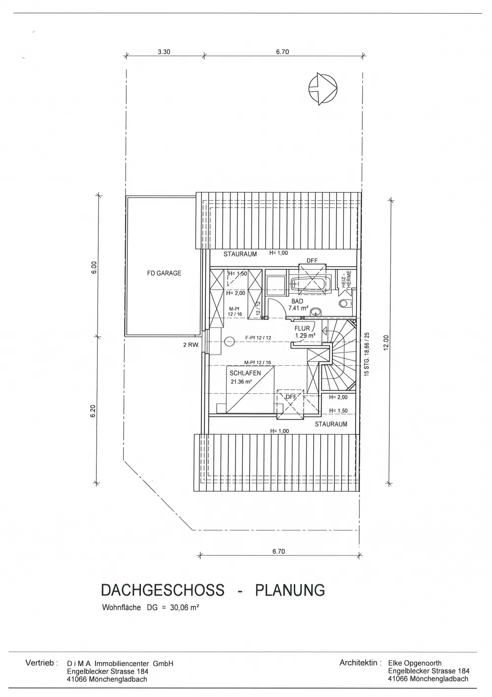 Dachgeschoss Planung