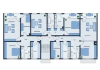 B10 Grundriss 1. - 3. OG