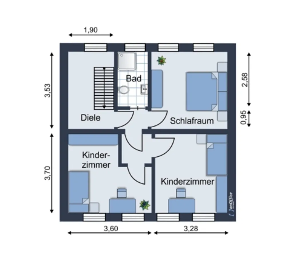 Grundriss Obergeschoss