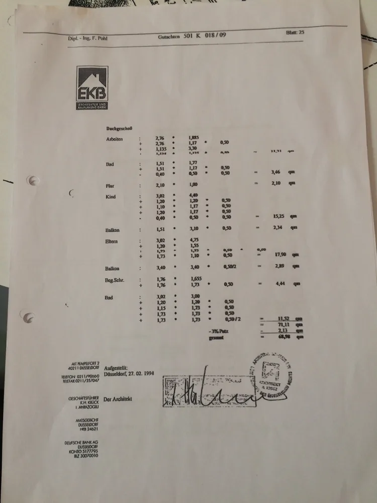 Flächenberechnung OG