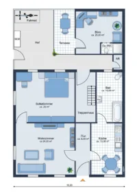 Erdgeschoss-Wohnung - ca. 79 m²