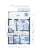 Grundriss - 84 m² große Erdgeschosswohnung mit großer Sonnenterrasse und modernem Duschbad