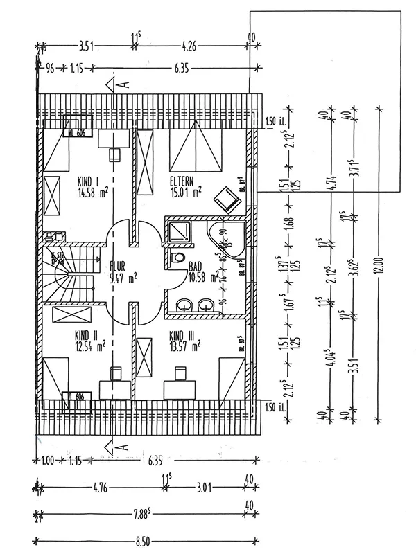 Grundriss Dachgeschoss