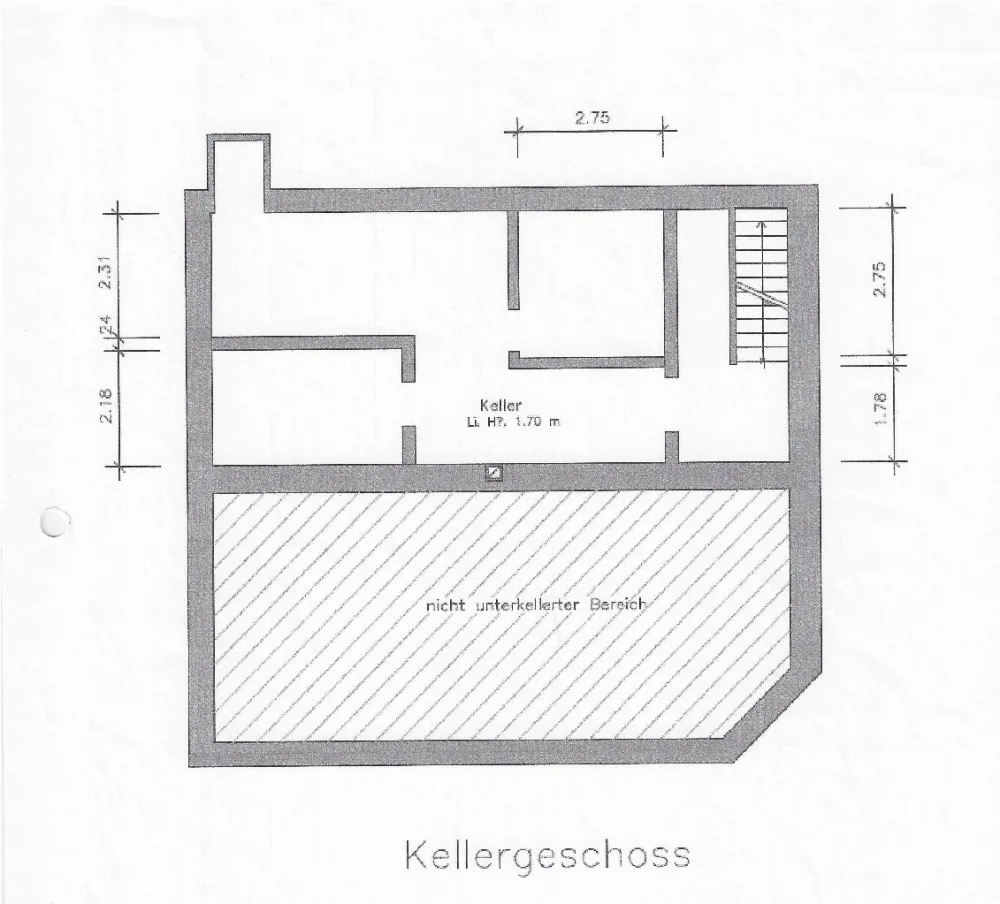 Grundriss Keller