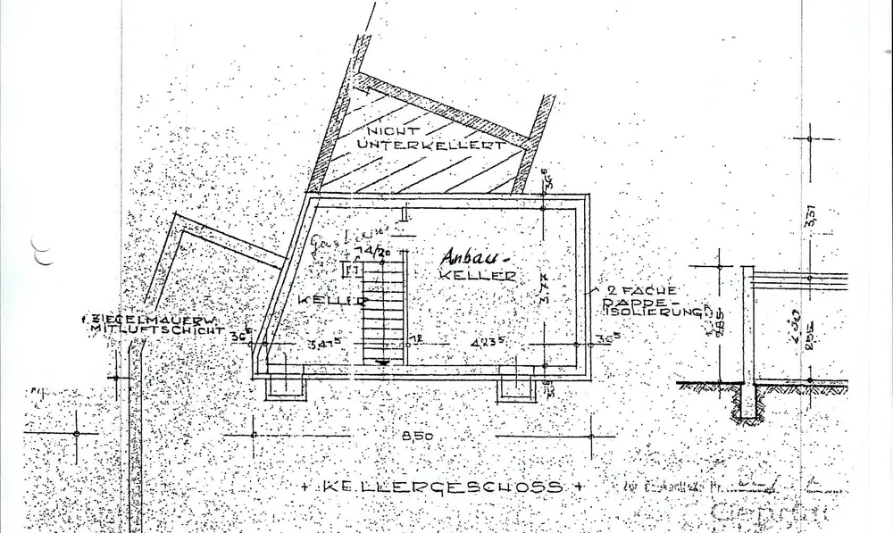 Grundriss Keller