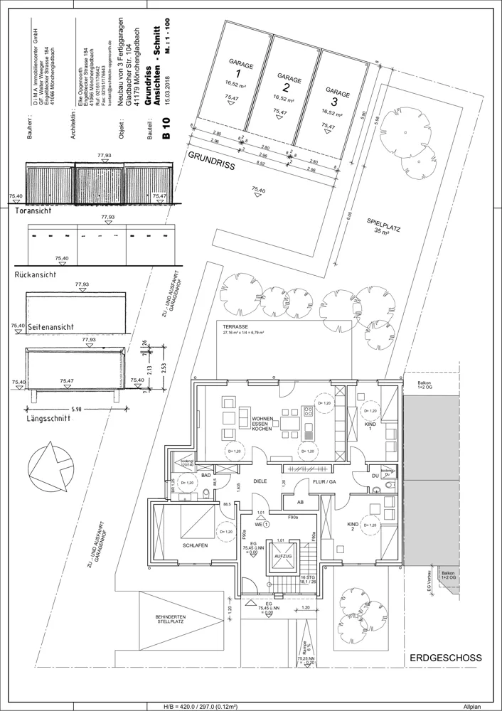 Lageplan Garagen