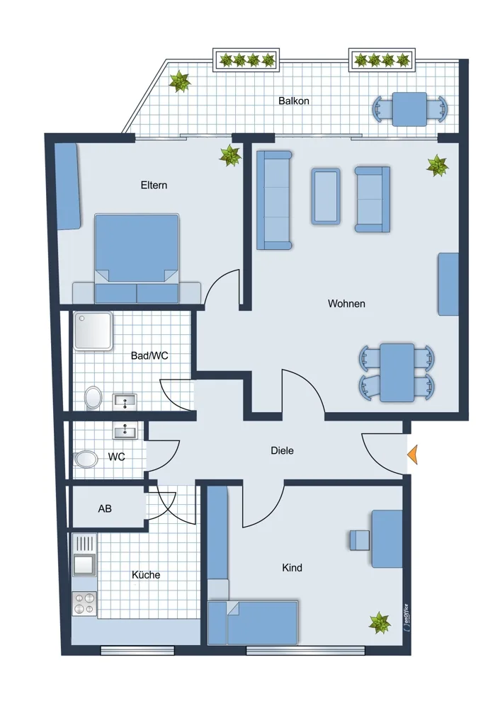 Wohnungsgrundriss