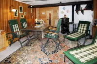 Sauna im Anbau mit Ruheraum