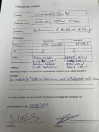 Übergabeprotokoll