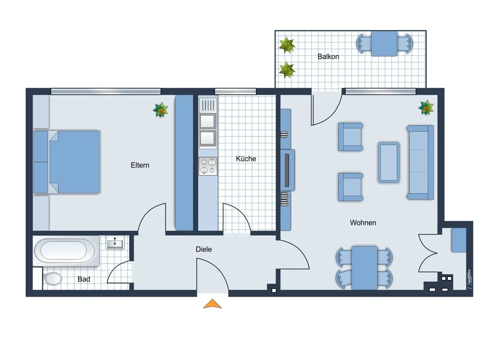 Grundriss WE22
